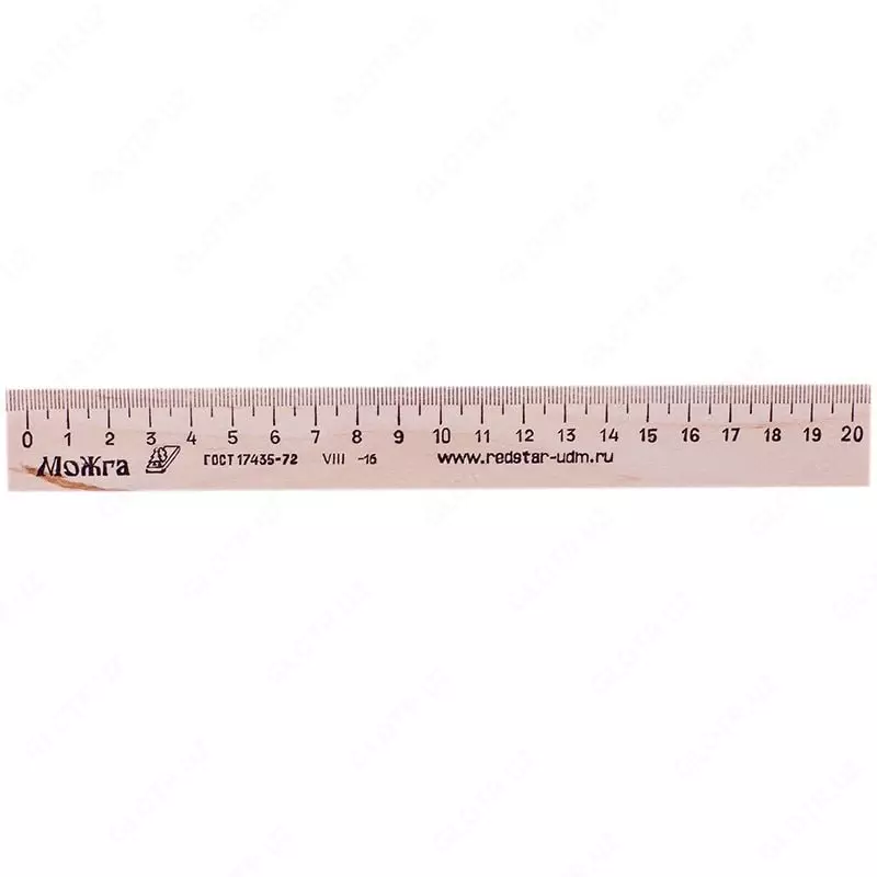  Измерительная деревянная линейка Можга 20 см (Арт. - С05) Натур. дерево - 