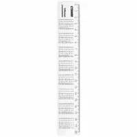  Olchov plastik olchagich Stamm Kopaytirish jadvali  20 sm  mos yozuvlar. material (Art. - LS02) Shaffof - 