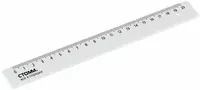  Измерительная пластиковая линейка Стамм 20 см  ПВХ чехол (Арт. - ЛН-30486) Белая - 