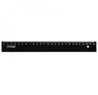  Измерительная пластиковая линейка Стамм 25 см  ПВХ чехол (Арт. - ЛН25) Черная - 