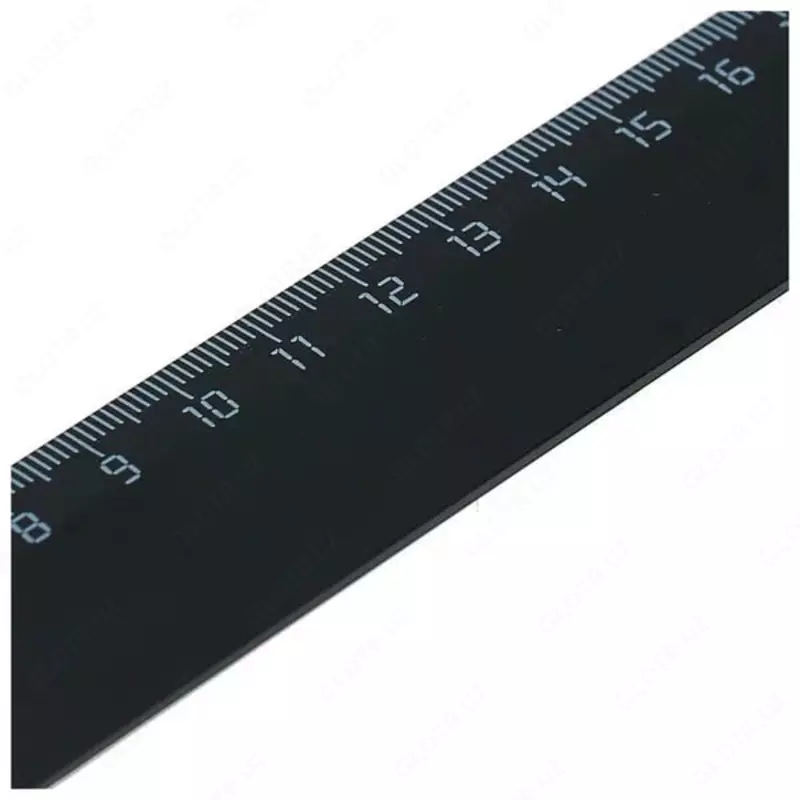   Измерительная пластиковая линейка Стамм 25 см  ПВХ чехол (Арт. - ЛН25) Черная