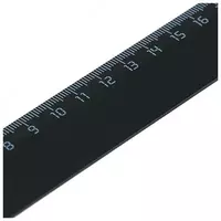  Измерительная пластиковая линейка Стамм 25 см  ПВХ чехол (Арт. - ЛН25) Черная