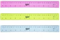 Измерительная пластиковая линейка Deli Twist Me  30 см  ПВХ чехол (Арт. - 6209) Цветное ассорти