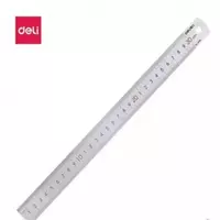  Измерительная металлическая линейка Deli 30 см  ПВХ чехол (Арт. - 8463) - 