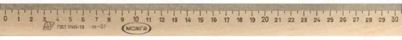  Измерительная деревянная линейка Можга 30 см (Арт. - С07) Натур. дерево - 