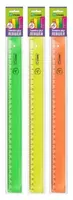 Измерительная пластиковая линейка Стамм Neon  для левшей  30 см  ПВХ чехол (Арт. - ЛН38) Неоновое ассорти