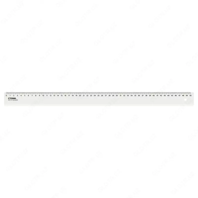  Измерительная пластиковая линейка Стамм 50 см  ПВХ чехол (Арт. - ЛН-95) Прозрачная - 