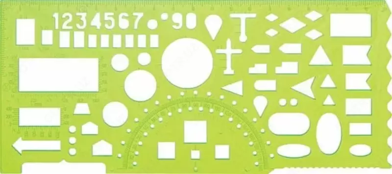 Офицерская морская линейка Стамм 20 см  отливная шкала (Арт. - ТТ01) Зеленая