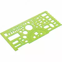  Офицерская морская линейка Стамм 20 см  отливная шкала (Арт. - ТТ01) Зеленая - 