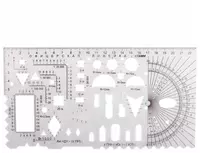 Курсантская измерительная линейка № 2 Стамм гибкая  22 см  печатная шкала (Арт. - ТТ04) Прозрачная