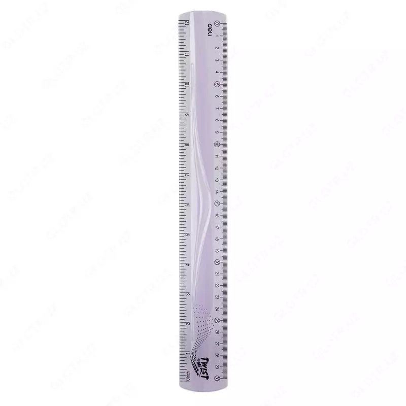   Измерительная пластиковая линейка Deli Twist Me  ультра гибкая  30 см  ПВХ чехол (Арт. - 21-EH) Цветное ассорти