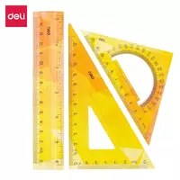 Комплект пластиковых линеек Deli Twist Me 15 см  3 шт.  ПВХ уп. (Арт. - 649-H) Ассортимент