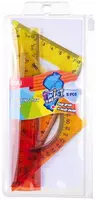   Комплект пластиковых линеек Deli Twist Me 15 см  3 шт.  ПВХ уп. (Арт. - 649-H) Ассортимент