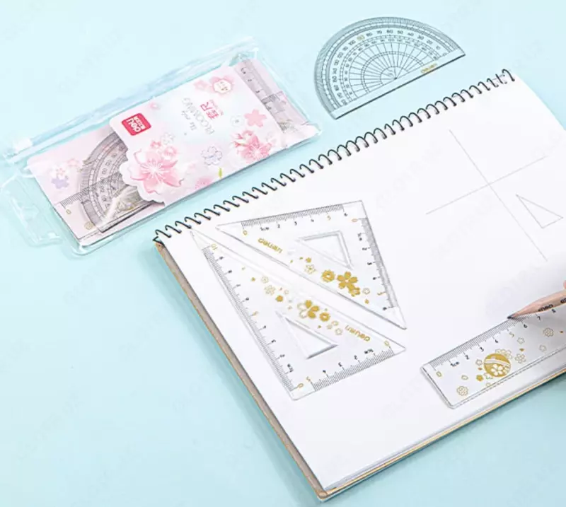  Plastik olchagichlar toplami Deli 15 sm  4 dona  PVX paketi. (m. - 79540) Shaffof - 