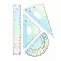 Комплект пластиковых линеек Deli Twist Me 15 см  4 шт.  ПВХ уп. (Арт. - 652-H) Ассортимент