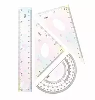  Комплект пластиковых линеек Deli Twist Me 15 см  4 шт.  ПВХ уп. (Арт. - 652-H) Ассортимент - 