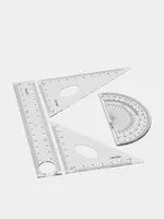  Plastik olchagichlar toplami Deli 15 sm  4 dona  PVX paketi. (m. - 79529) Shaffof - 