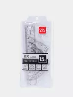   Plastik olchagichlar toplami Deli 15 sm  4 dona  PVX paketi. (m. - 79529) Shaffof