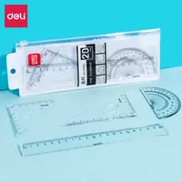 Комплект пластиковых линеек Deli 20 см  4 шт.  ПВХ уп. (Арт. - 79530) Прозрачный