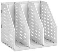 Лоток пластиковый для документов Deli 200 × 150 × 180 мм  3 отд. (Арт. -506-TB-wt) Белый