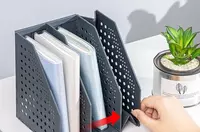  Лоток пластиковый для документов Deli 200 × 150 × 180 мм  3 отд. (Арт. -506-ТВ) Темно серый - 