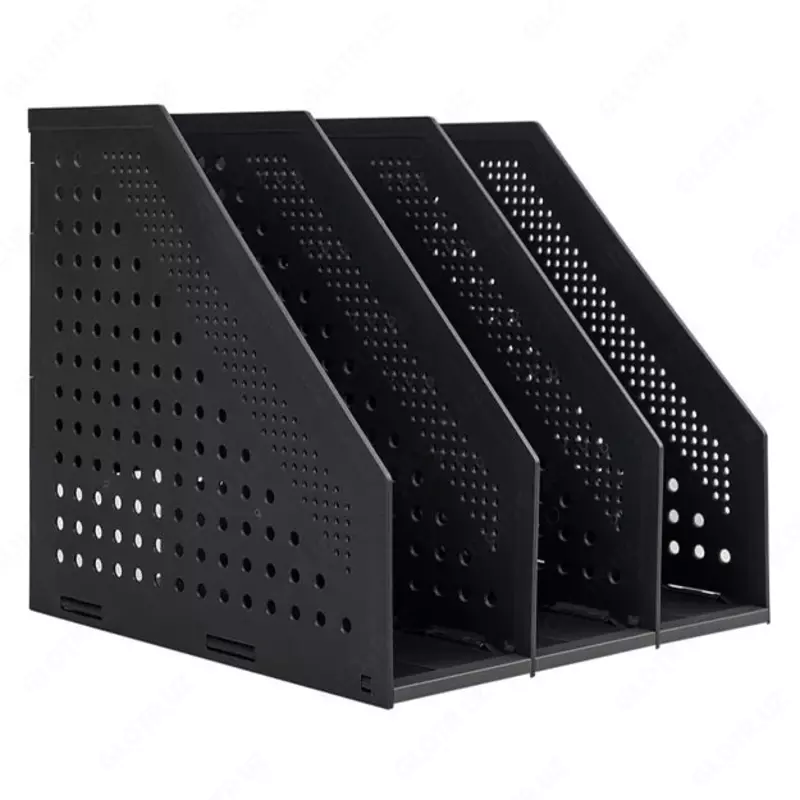 Лоток пластиковый для документов Deli складной  250 × 243× 255 мм  3 отд. (Арт. -78995bk) Черный