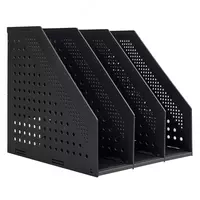 Лоток пластиковый для документов Deli складной  250 × 243× 255 мм  3 отд. (Арт. -78995bk) Черный