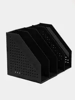 Лоток пластиковый для документов Deli складной  330 × 243× 255 мм  4 отд. (Арт. -78996bk) Черный