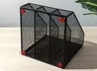  Лоток металлический для документов Deli 235 x 258 x 255 мм  3 отд. (Арт. -78985) Черный - 