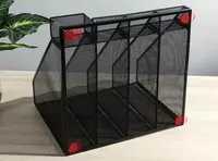  Лоток-органайзер металлический для документов Deli 310 х 303 х 255 мм  4 отд. (Арт. -78988) Черный - 