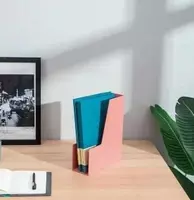   Лоток пластиковый для документов Deli Nusign  308 х 249 х 91 мм  1 отд. (Арт. - 022-NS-pn) Темно/розовый