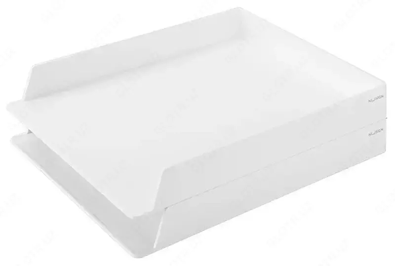 Лоток пластиковый для документов Deli Nusign  горизонтальный   325 x 240 x 45/45 мм  2 яруса. (Арт. - 021-NS-wt) Белый