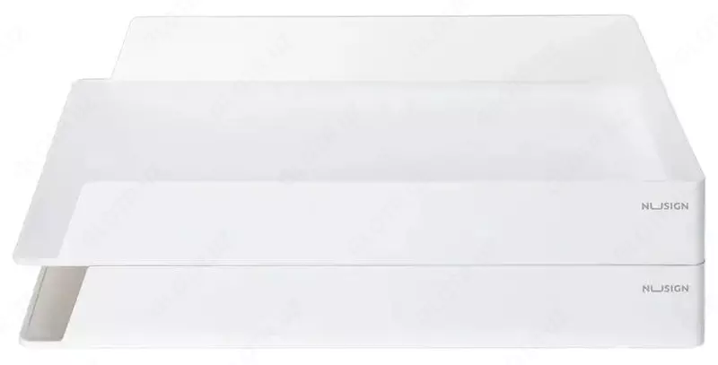  Лоток пластиковый для документов Deli Nusign  горизонтальный   325 x 240 x 45/45 мм  2 яруса. (Арт. - 021-NS-wt) Белый - 