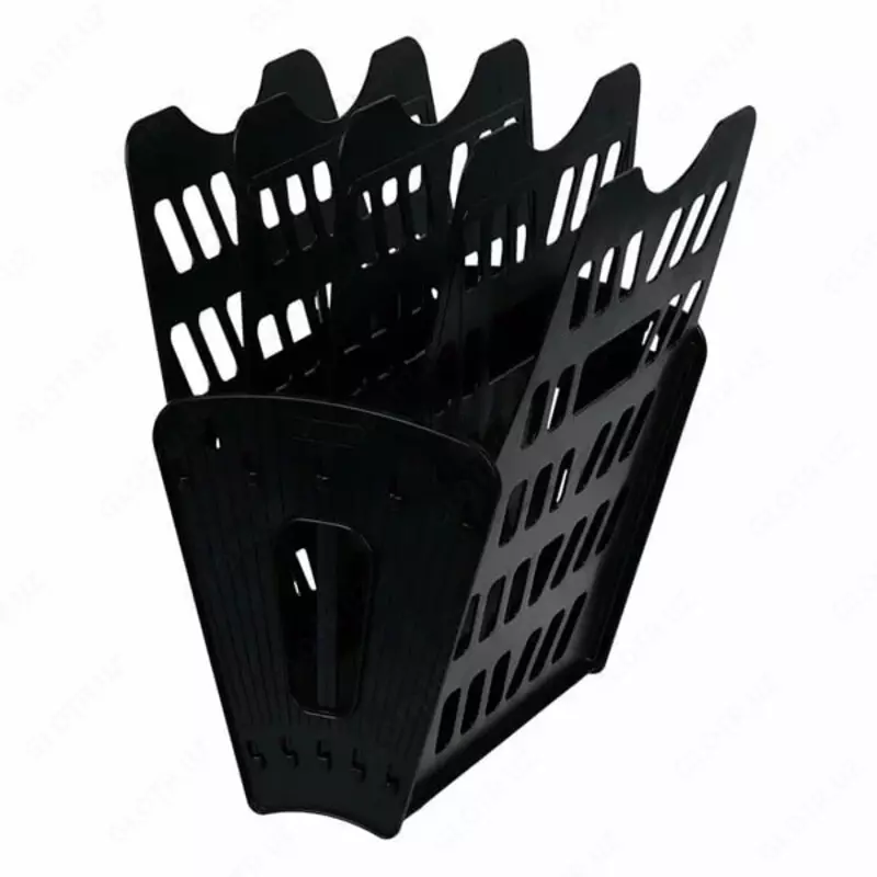 Лоток - веер пластиковый для документов Стамм 600 л  5 секц  315 х 230 х 320 мм (Арт. - ЛТ91) Черный