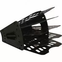   Лоток - веер пластиковый для документов Стамм 600 л  5 секц  315 х 230 х 320 мм (Арт. - ЛТ91) Черный