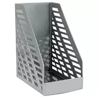 Лоток пластиковый для документов Стамм XXL  вертикальный  300 х 250 х 160 мм  1 отд. (Арт. - ЛТ900) Серый