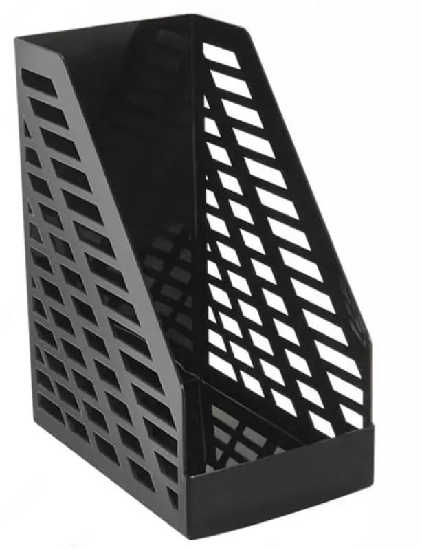 Лоток пластиковый для документов Стамм XXL  вертикальный  300 х 250 х 150 мм  1 отд. (Арт. - ЛТ901) Черный