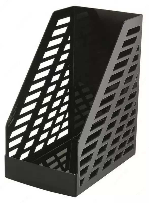 Лоток пластиковый для документов Стамм XXL  вертикальный  300 х 250 х 160 мм  1 отд. (Арт. - ОФ333) Черный