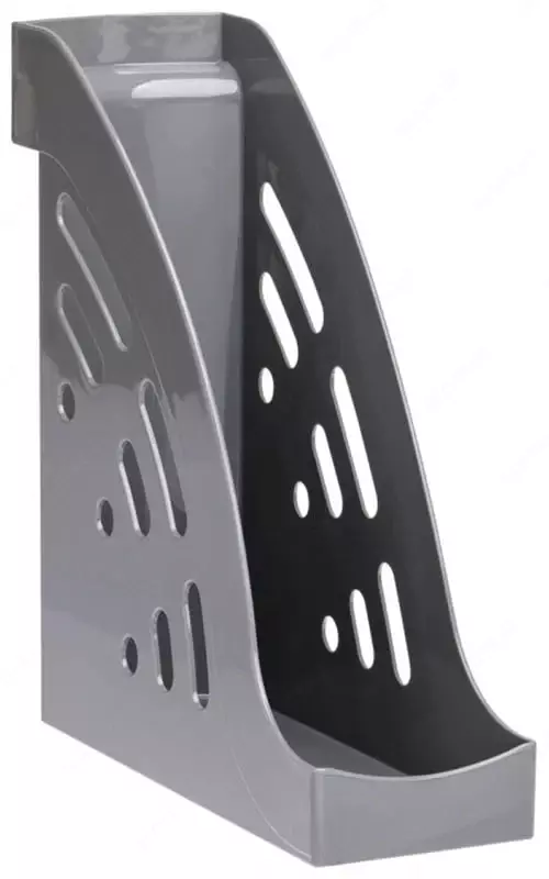 Лоток пластиковый для документов Стамм Торнадо  вертикальный  550 л  95 х 255 х 300 мм  1 отд. (Арт. - ЛТ400) Серый