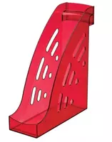 Лоток пластиковый для документов Стамм Торнадо  вертикальный  550 л  300 х 255 х 95 мм  1 отд. (Арт. - ЛТ407) Тонир. красный