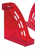  Лоток пластиковый для документов Стамм Торнадо  вертикальный  550 л  300 х 255 х 95 мм  1 отд. (Арт. - ЛТ407) Тонир. красный - 