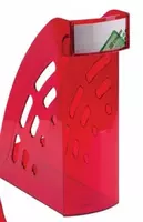   Лоток пластиковый для документов Стамм Торнадо  вертикальный  550 л  300 х 255 х 95 мм  1 отд. (Арт. - ЛТ407) Тонир. красный