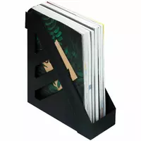  Лоток пластиковый для документов Стамм Ультра  285 х 245 х 100 мм  1 отд. (Арт. - ЛТ02) Черный Только в розницу