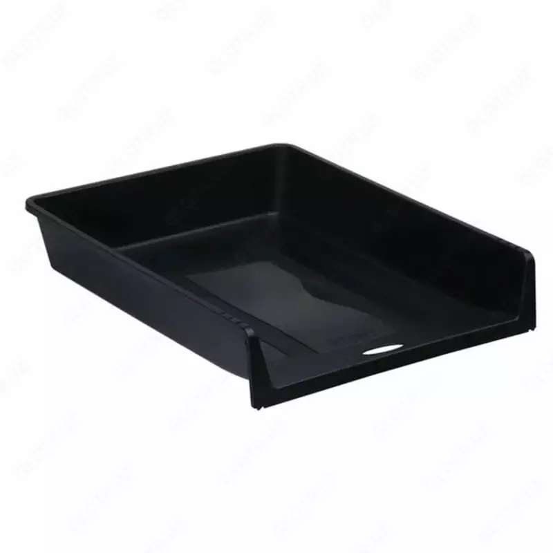 Лоток пластиковый для документов Стамм 1 в 1  горизонтальный  400 л  340 х 265 х 62 мм  1 отд. (Арт. - ЛТ152) Черный