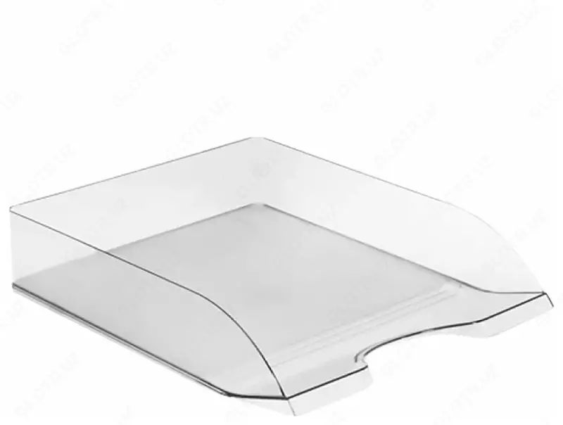 Hujjatlar uchun plastik laganda Stamm Delta  gorizontal  300 l  315 x 250 x 60 mm  1 bolim. (Art. - LT652) Shaffof