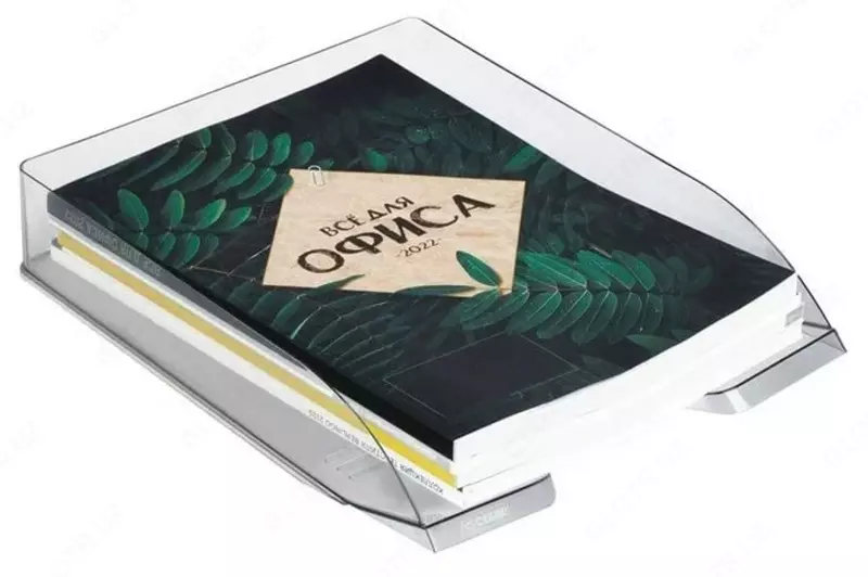   Лоток пластиковый для документов Стамм Дельта  горизонтальный  300 л  315 х 250 х 60 мм  1 отд. (Арт. - ЛТ650) Тонир. серый