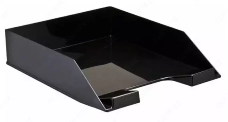 Лоток пластиковый для документов Стамм Каскад  горизонтальный  400 л  340 х 255 х 67 мм  1 отд. (Арт. - ЛТ851) Черный
