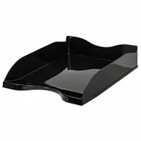 Лоток пластиковый для документов Стамм Люкс  горизонтальный  300 л  315 х 250 х 60 мм  1 отд. (Арт. - ОФ888) Черный