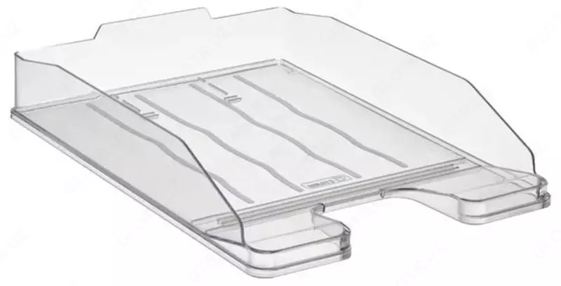 Лоток пластиковый для документов Стамм Эксперт  горизонтальный  300 л  340 х 255 х 60 мм  1 отд. (Арт. - ЛТ202) Прозрачный