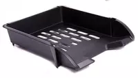 Лоток пластиковый для документов Стамм  горизонтальный  450 л  340 х 250 х 70 мм  1 отд. (Арт. - ОФ300) Черный